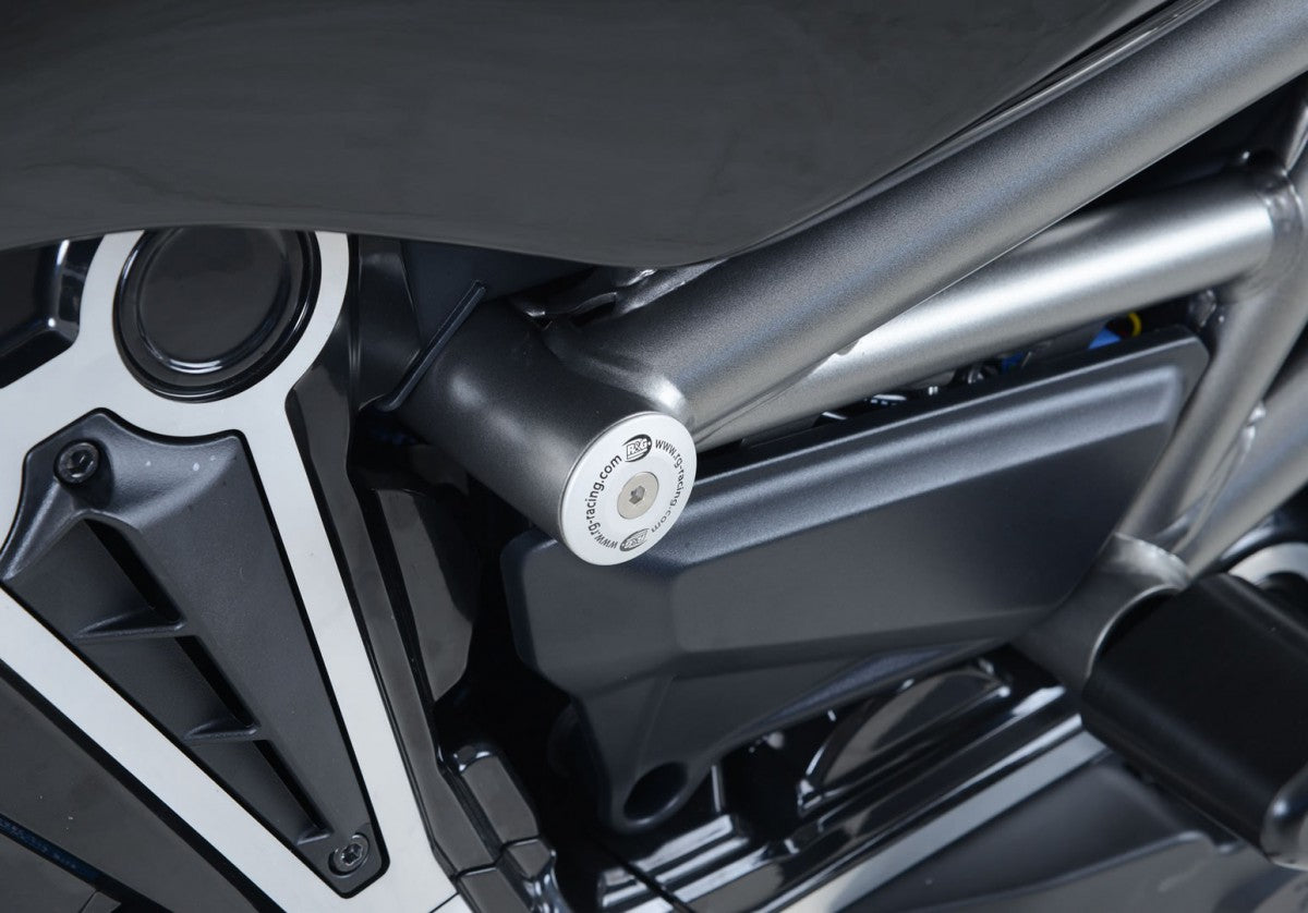 R&G Frame Plug, silver aluminium (single plug), Ducati Diavel 1260(S) '21- / X-Diavel / X-Diavel S (can fit four pieces, L&R upper & lower)