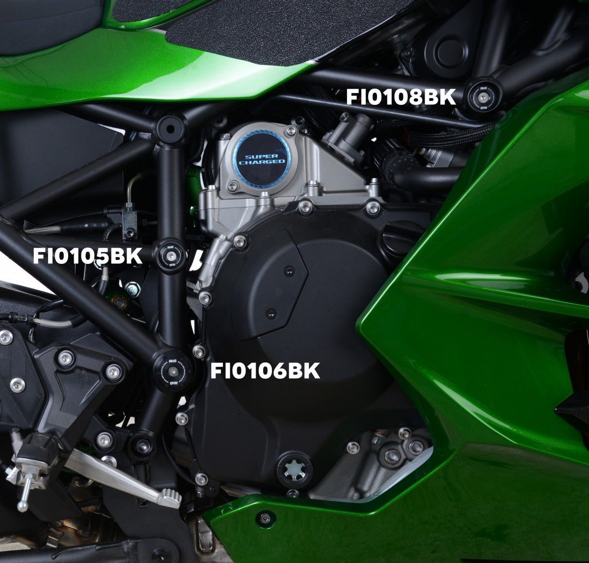 R&G Frame Plug (right side, lower frame), Kawasaki H2 / H2R / H2 SX