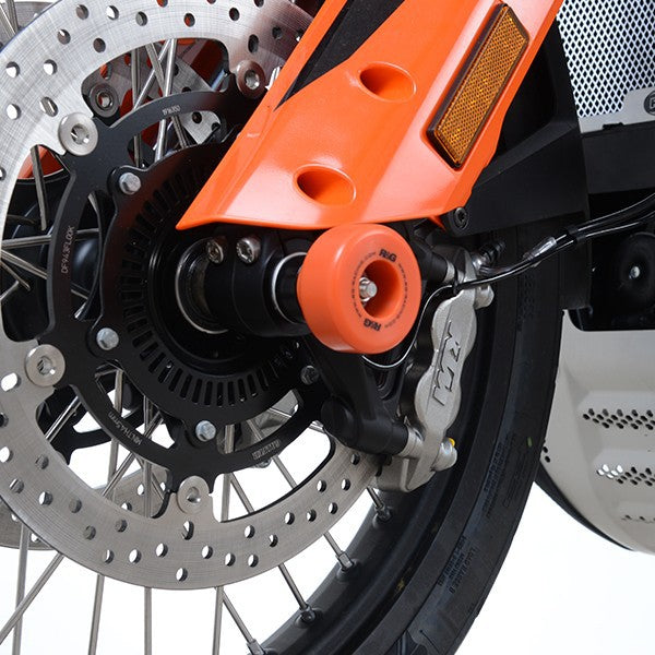 R&G Fork Protectors (orange), KTM 790 Adventure '19- / 890 Adventure '20-'22