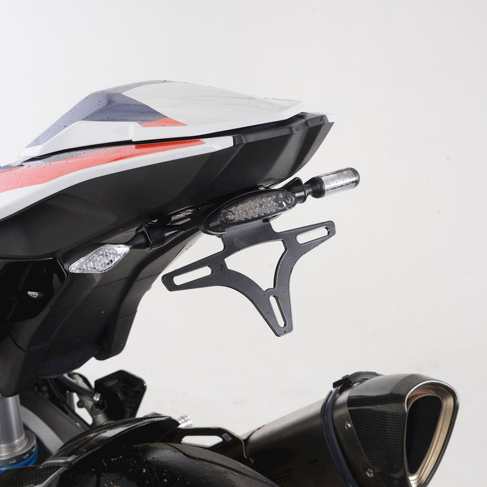 Skiltholder, BMW S1000RR '19- / S1000R '21- / M1000RR (for aftermarket indicators. Includes R&G stop/tail light)