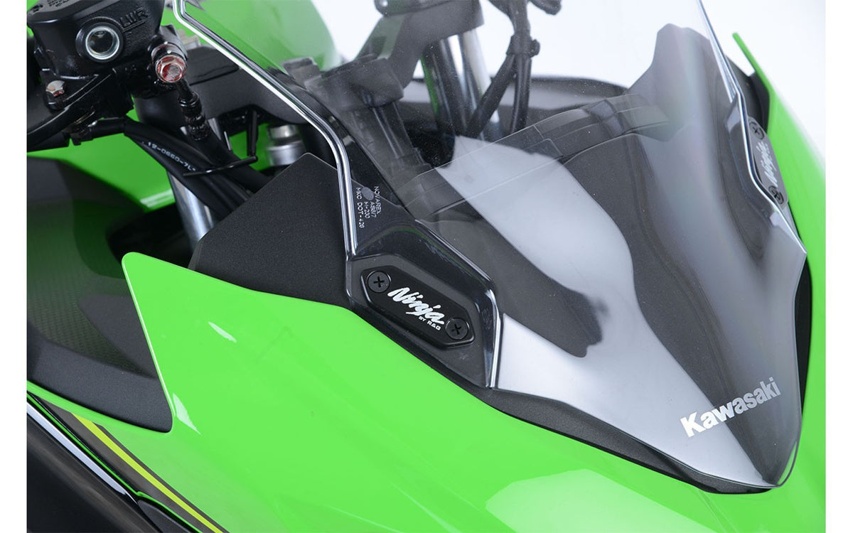 R&G Mirror Blanking Plates, Kawasaki ZX-6R '13- / Ninja 400 / Ninja 300 / ZX-25R '20- / Ninja 250 '13- / Ninja 250SL / Ninja 125