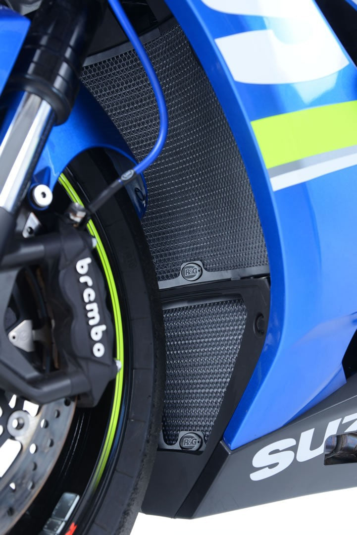 R&G Oil Cooler Guard, titanium, Suzuki GSX-R1000/R '17-