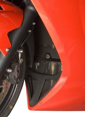 R&G Radiator & Oil Cooler Guard, with downpipe grille, Triumph 1050 Sprint GT / 1050 Sprint ST '10-