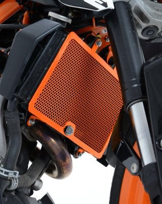 R&G Radiator Guard orange - KTM 390 Duke up to '16, RC390 up to '21, RC125/200