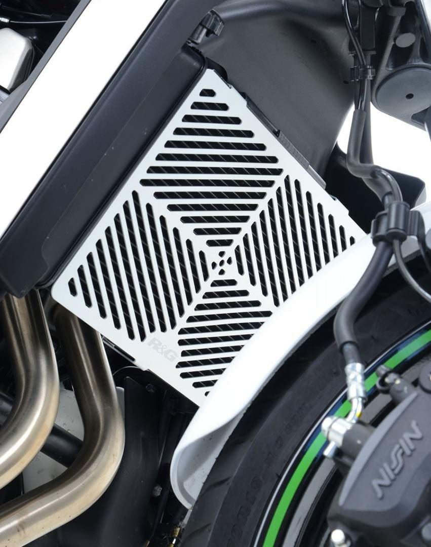 R&G Radiator Guard brushed aluminium - Kawasaki Vulcan S / Vulcan Café '18-