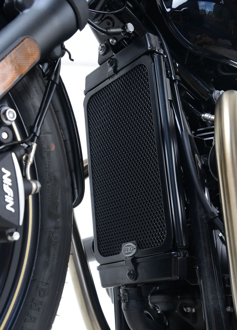 R&G Radiator Guard - titanium - Triumph Thruxton 1200/1200R / Speed Twin '19- / Street Twin / T120 Bonneville '16- / T100 Bonneville '17- / Street Cup '17-