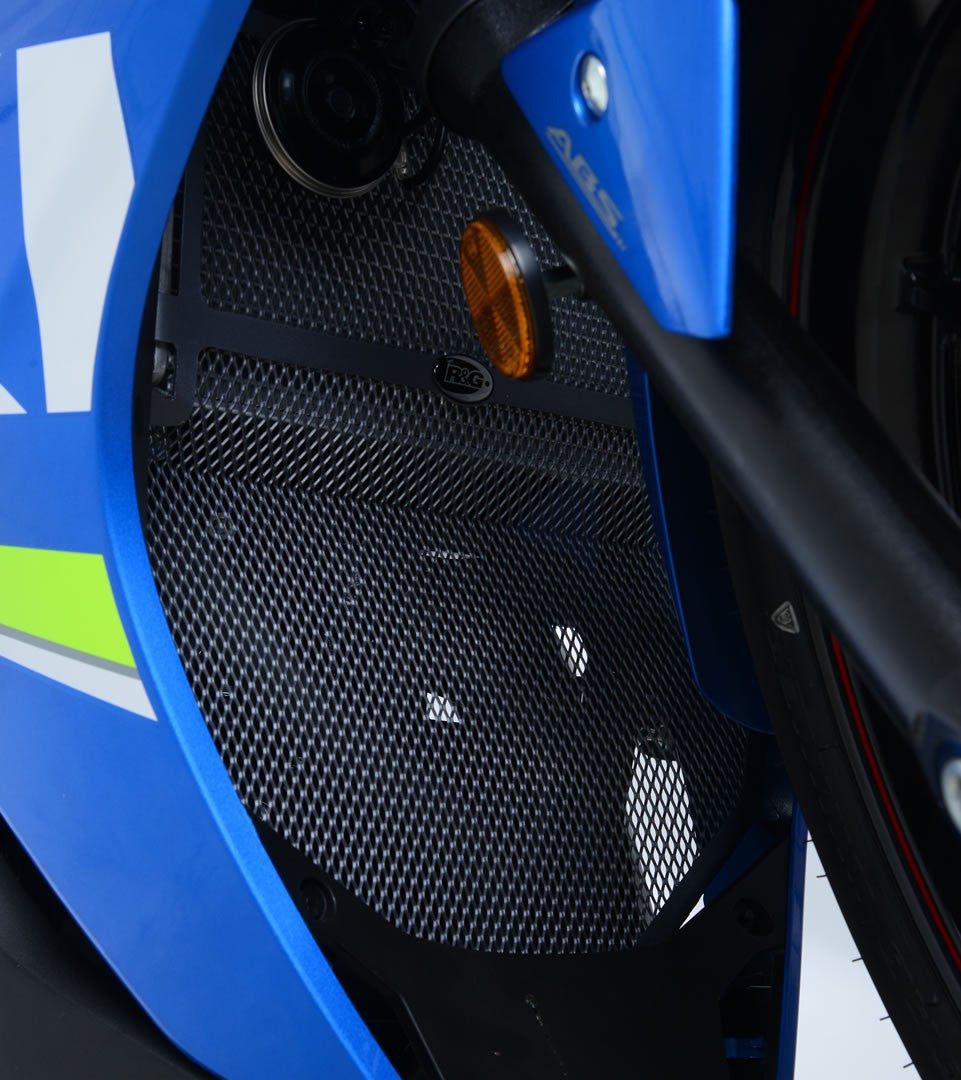 R&G Radiator & Downpipe Guard dark blue (one piece)- Suzuki GSX250R '17-