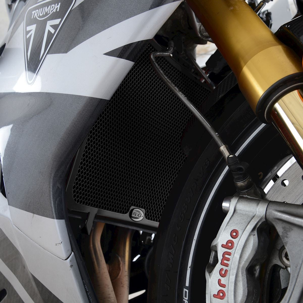 R&G Radiator Guard black - Triumph Daytona Moto2 765