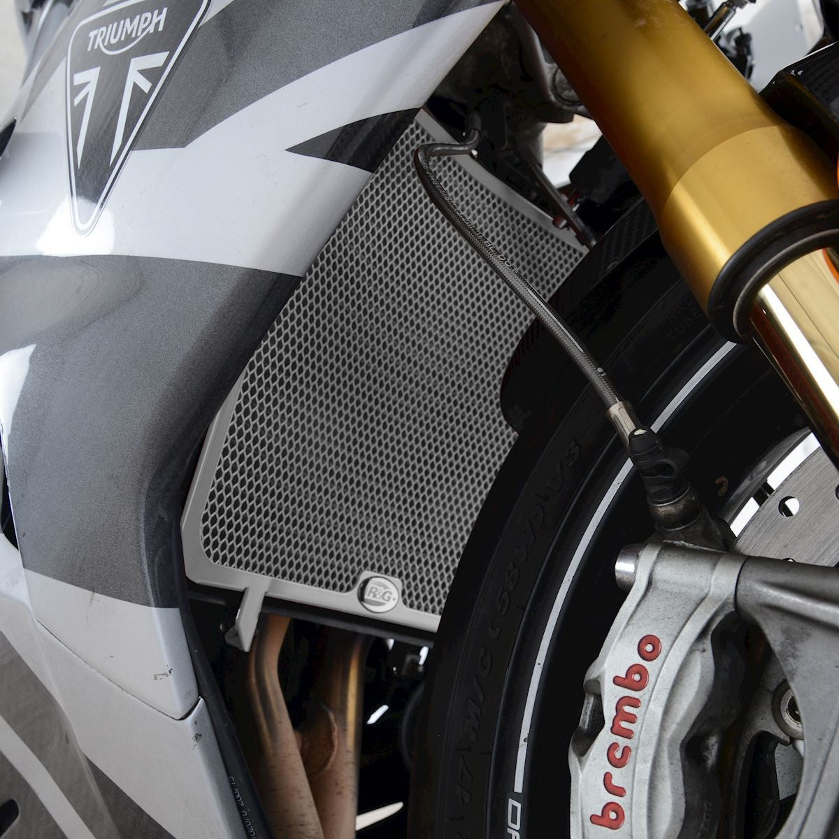 R&G Radiator Guard titanium - Triumph Daytona Moto2 765