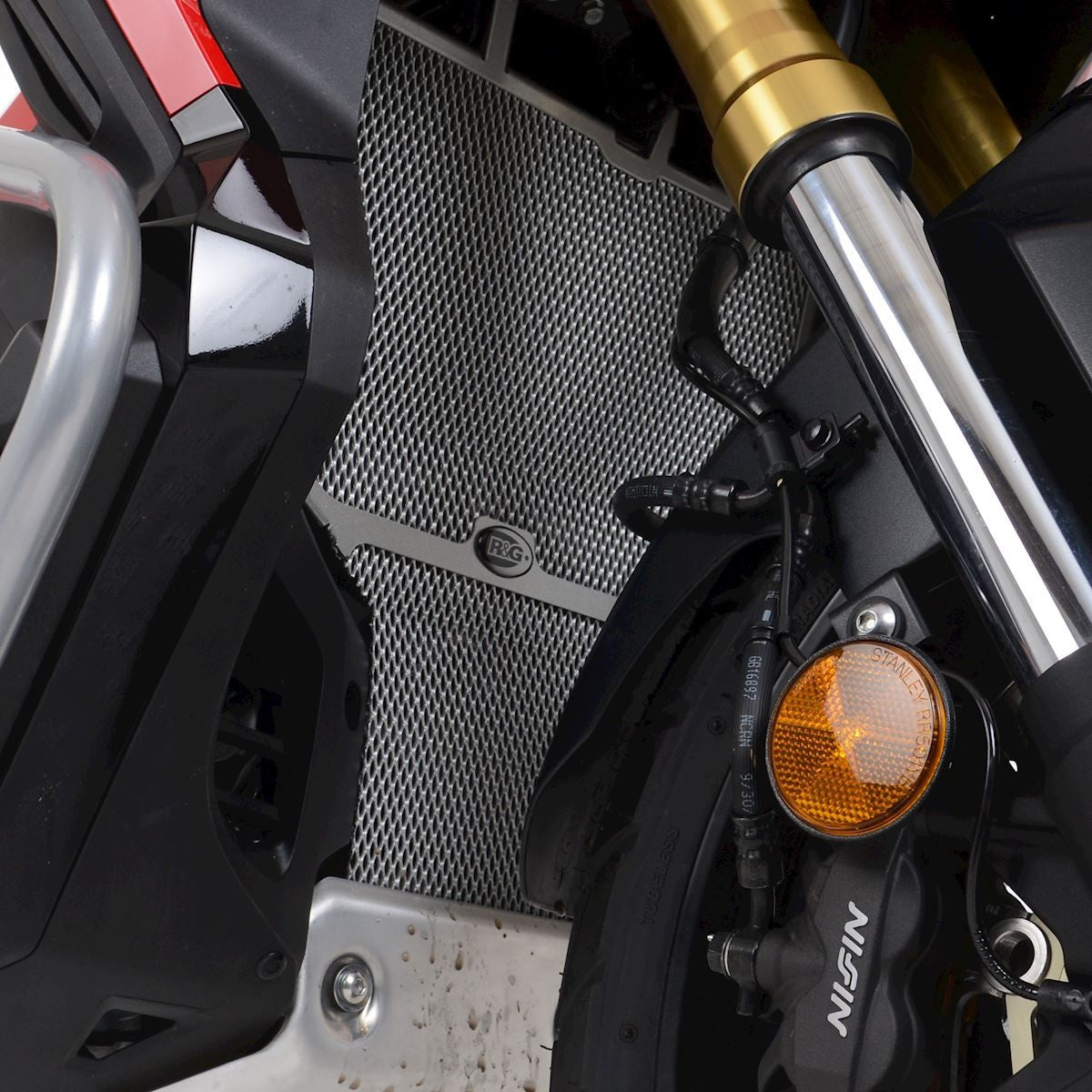 R&G Radiator & Downpipe Guard RED (one piece), Honda x-adv (750) '21-