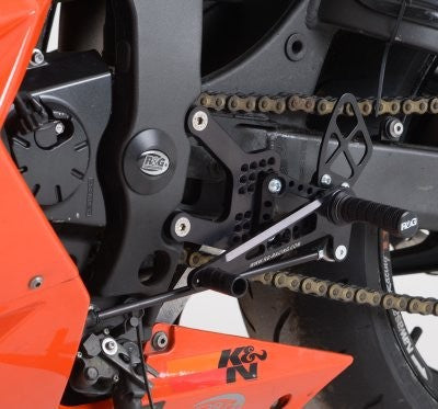 R&G Rearsets, Kawasaki ZX-6R '05- (road gearbox, not ABS)