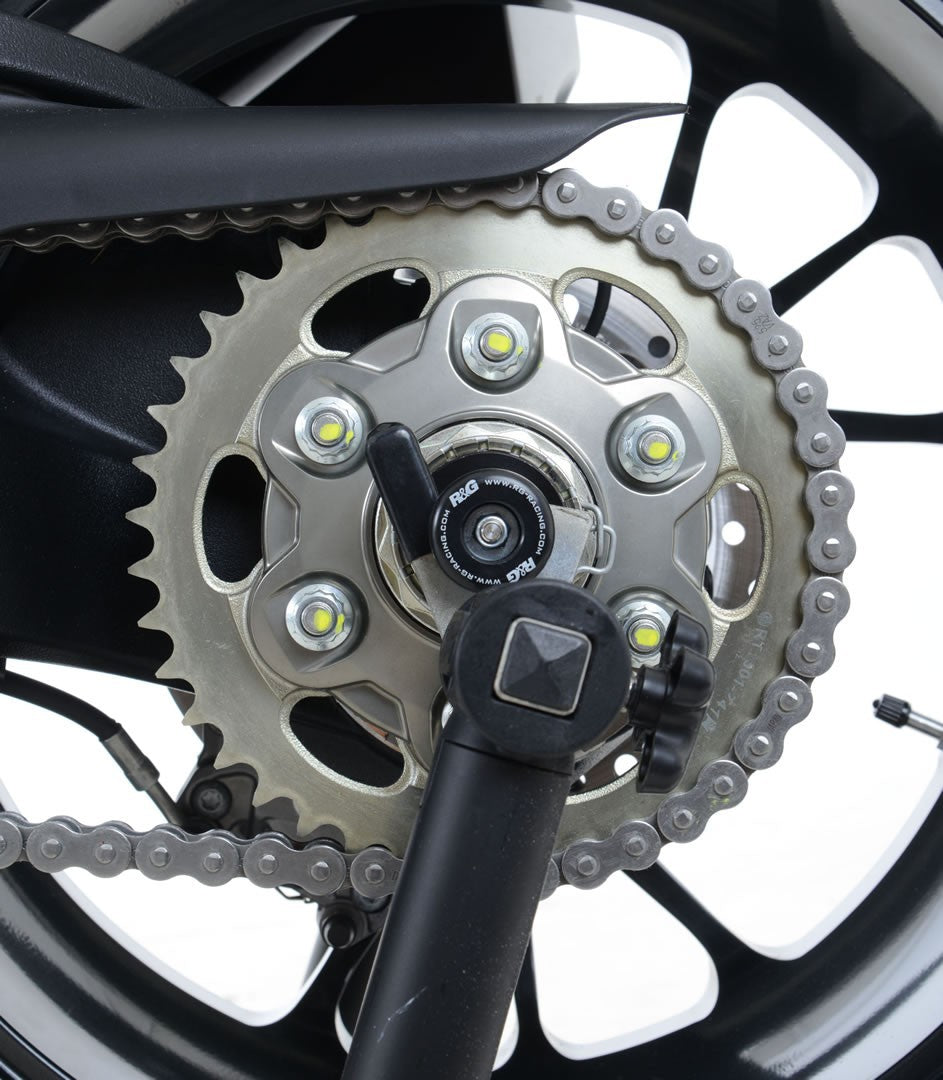 R&G Rear Spindle Sliders, Ducati 1098/1198 /1098 Streetfighter / S'fighter V4 '20- / S'fighter V2 '22- / 1199/1299/V4(S) '18- /V4R '19- Panigale / Panigale V2 '20- / M1200(S)(R) / MTS1200 '15- / MTS12