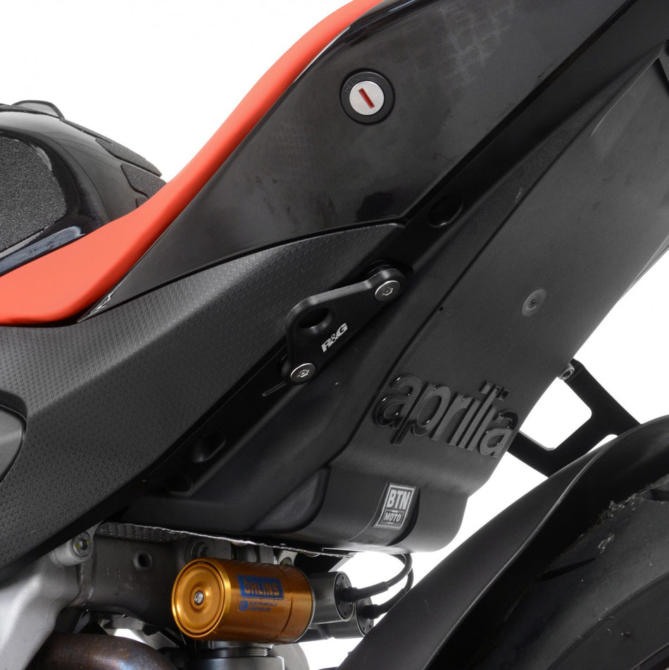 Tie-Down Hooks, pair, gold, Aprilia RSV4 1100 (Factory) '21- / Tuono 1100 (Factory) '21- (compatible with R&G EH0091BK)
