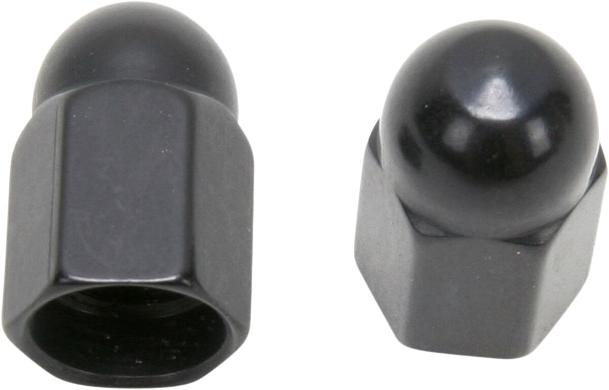 Ventilhetter, Custom Anodized Valve Caps Black — Barnett 704-80-62005