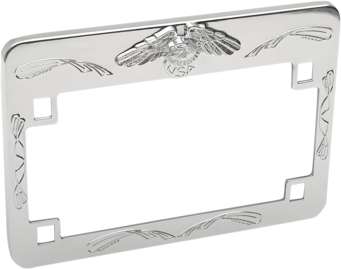 Skiltholder og skiltlys, License Plate Frame Eagle Chrome — Emgo 86-42630