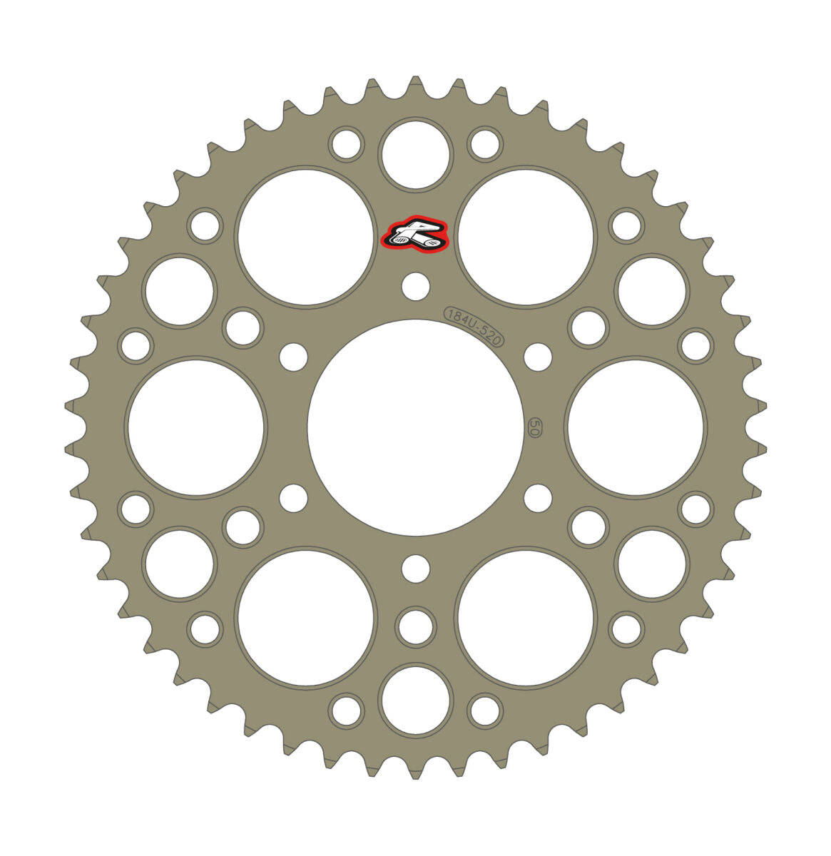 Bakdrev aluminium 520, 46T til Kawasaki — Renthal 184U-520-46P-HA