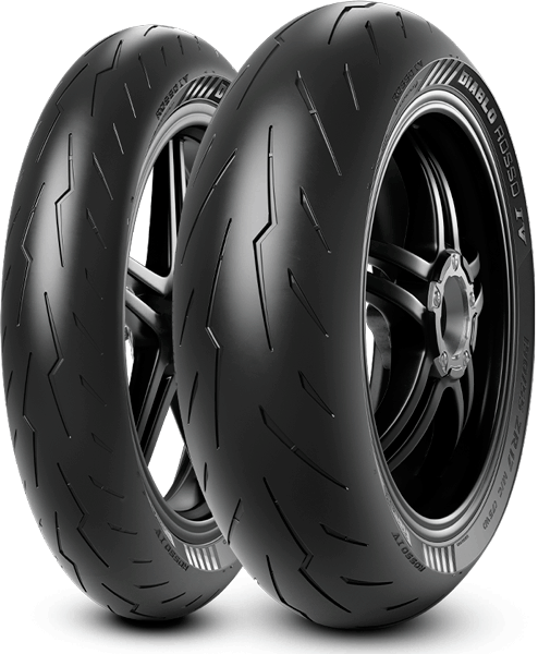 Dekksett, 120/70-17 + 200/55-17, Pirelli. Diablo Rosso IV Corsa